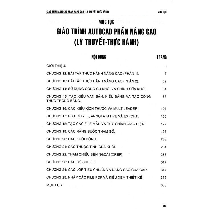 Giáo Trình Autocad - Phần Nâng Cao (Lý Thuyết - Thực Hành) - Ảnh 2