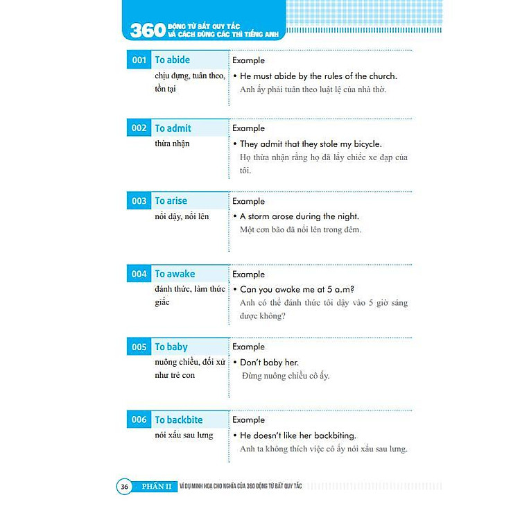 360 Động Từ Bất Quy Tắc Và Cách Dùng Thì Tiếng Anh - Ảnh 7