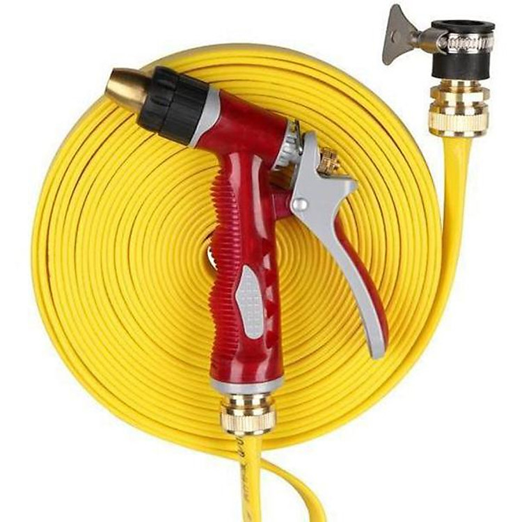 Vòi rửa xe cao áp đầu kim loại 15m ( Giao Màu Ngẫu Nhiên )