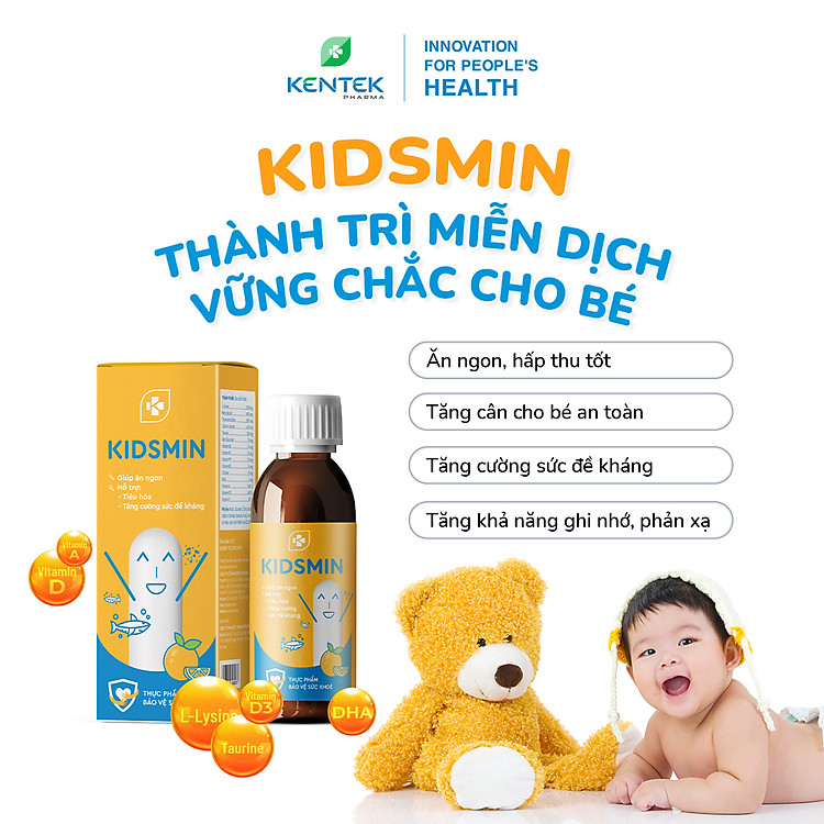 Nơi mua Siro tăng cân KIDSMIN 100ml Chính hãng Giá rẻ - Hình ảnh 4