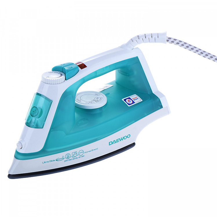 Bàn Ủi Hơi Nước Daewoo DWS-8025 - Xanh Trắng - Hàng chính hãng