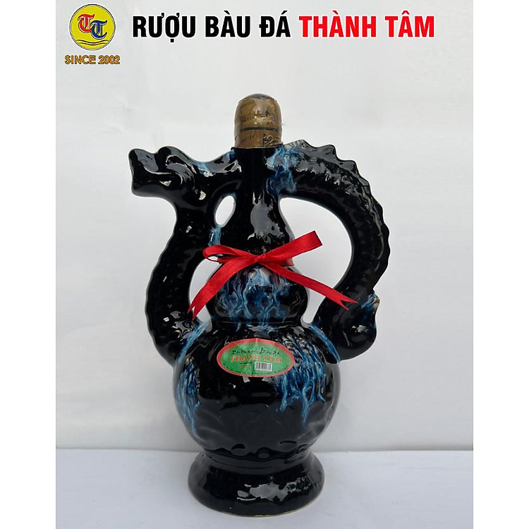 Đặc Sản Bình Định - Rượu Bàu Đá Thành Tâm BA BẦU Đậu Xanh (Màu đen) 650ml - OCOP 3 Sao