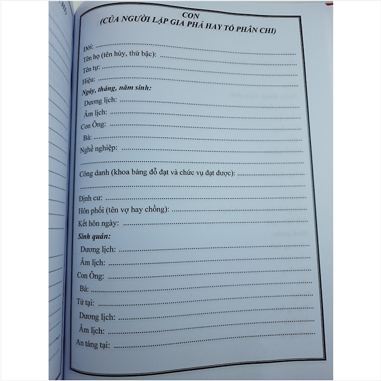 Sổ Tay Ghi Chép Gia Phả Dòng Tộc - Phong Tục Thờ Cúng Tổ Tiên Của Người Việt - Ảnh 3