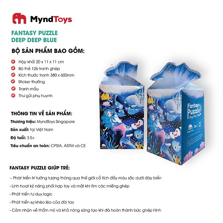 Đồ Chơi Xếp Hình Myndtoys Nàng Tiên Cá Chính hãng Giá tốt - Hình ảnh 3