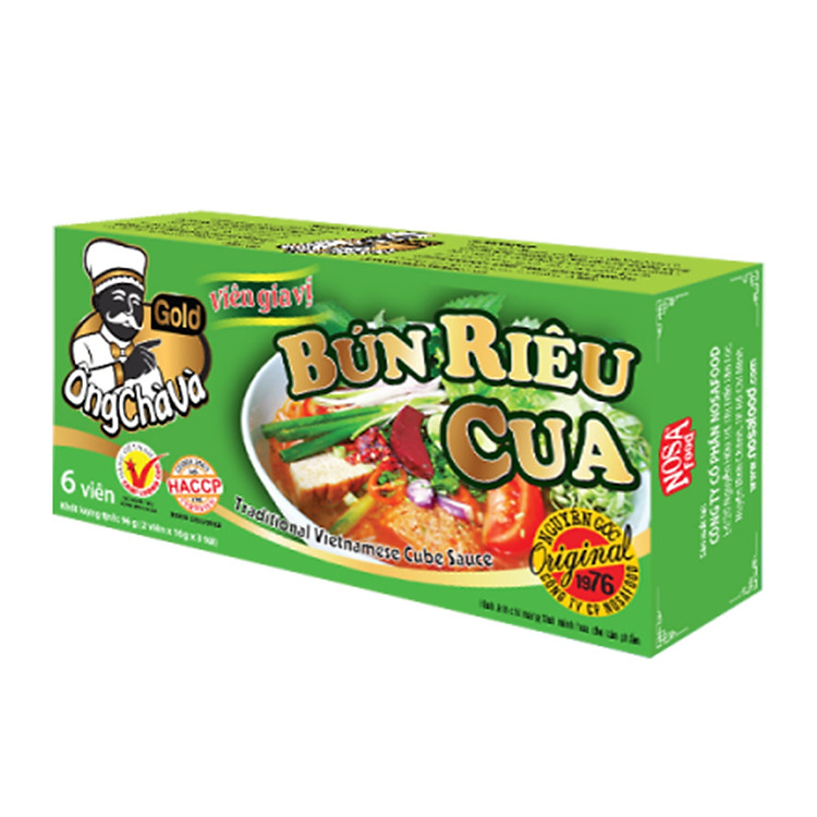 Hộp 6 Viên Gia Vị Bún Riêu Cua Ông Chà Và (96g)