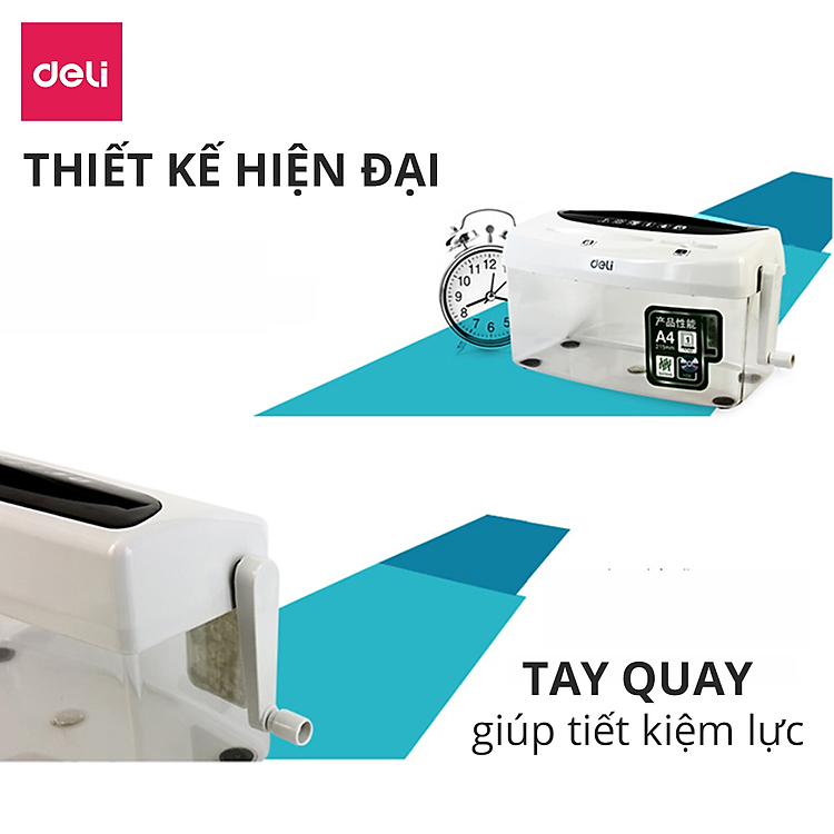 Máy Hủy Tài Liệu Mini Deli 9935 - Ảnh 2