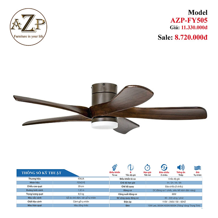 AZP-FY505 – BST QUẠT ĐÈN CAO CẤP / GIẢI PHÁP TRANG TRÍ CHO CÁC CÔNG TRÌNH NHÀ HÀNG, KHÁCH SẠN. CĂN HỘ, DINH THỰ phong cách đương đại, hàng nhập khẩu AZP