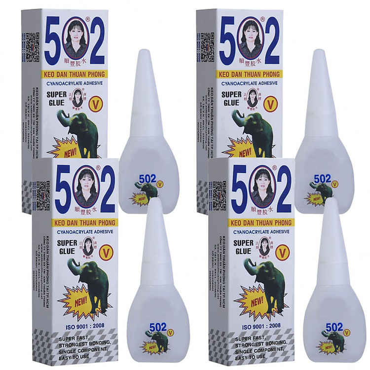 Bộ 4 tuýp keo dán sắt , gỗ ,... đa năng 502