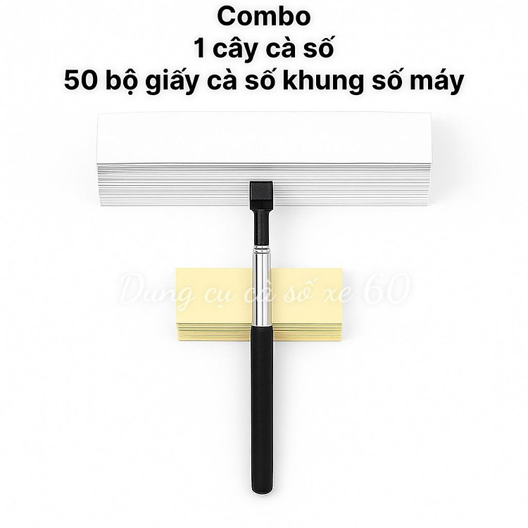 Dụng Cụ Cà Số Khung Số Máy Xe – Combo Trọn 50 Bộ Giấy & Que – Chất Lượng Cao
