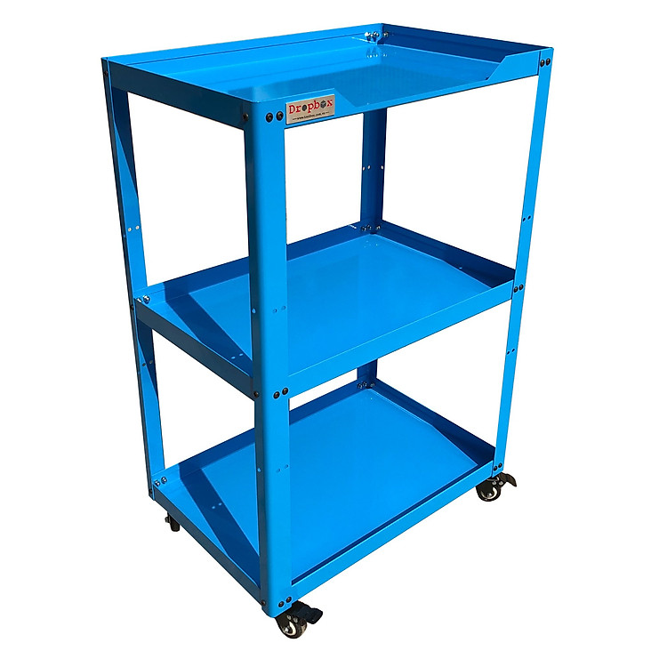 Xe đẩy để dụng cụ thông ngăn 3 ngăn - DB03 - Màu Xanh Dương ∣ Cam - Kích thước W600xD400xH900