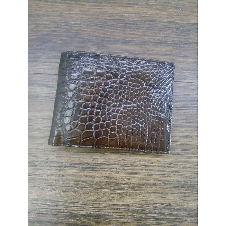 Bóp ví nam da cá sấu gai bụng ngăn da cá sấu