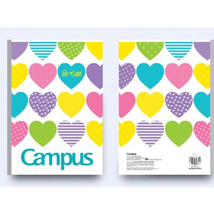 Vở kẻ ngang Campus Socute 80 trang (lốc 10 quyển )