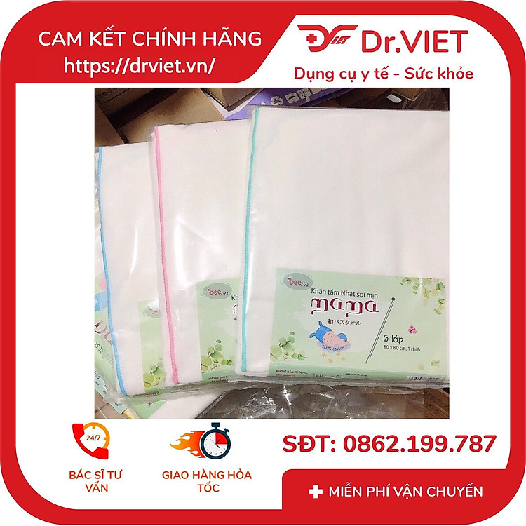 Khăn tắm Nhật Mama BeeVN Cao Cấp Chính hãng Giá tốt - Hình ảnh 4
