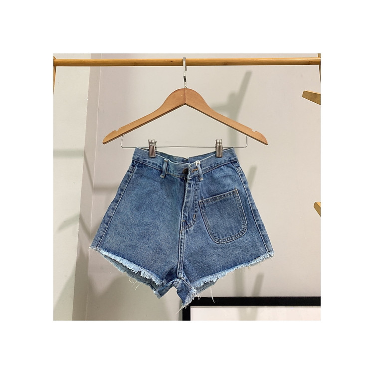 Quần short nữ chất jean cotton lưng cao M01 Julido, thời trangg trẻ trung một màu họa tiết bông hoa co dãn nhẹ có 3 kích thước