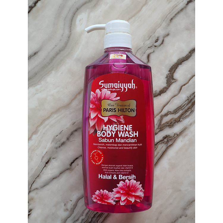 Sữa Tắm Hương Nước Hoa 24G SUMAIYYAH HYGIENE BODY WASH 800ML I Dạng GeL Tắm Hữu Cơ ,Cấp Ẩm và Trắng Da