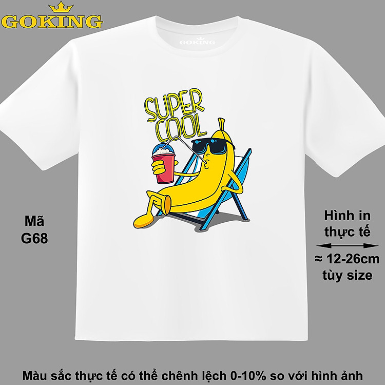 SUPER COOL, mã G68. Áo thun đẹp cho cả gia đình. Áo phông hàng hiệu Goking, công nghệ in Nhật Bản siêu nét. Form unisex cho nam nữ, trẻ em, bé trai gái. Quà tặng ý nghĩa