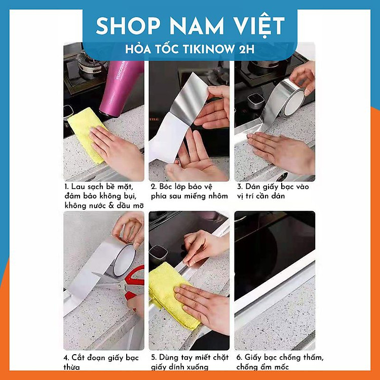 Băng Keo Giấy Bạc Nhôm Chịu Nhiệt (48mm x 3 mét) - Ảnh 2