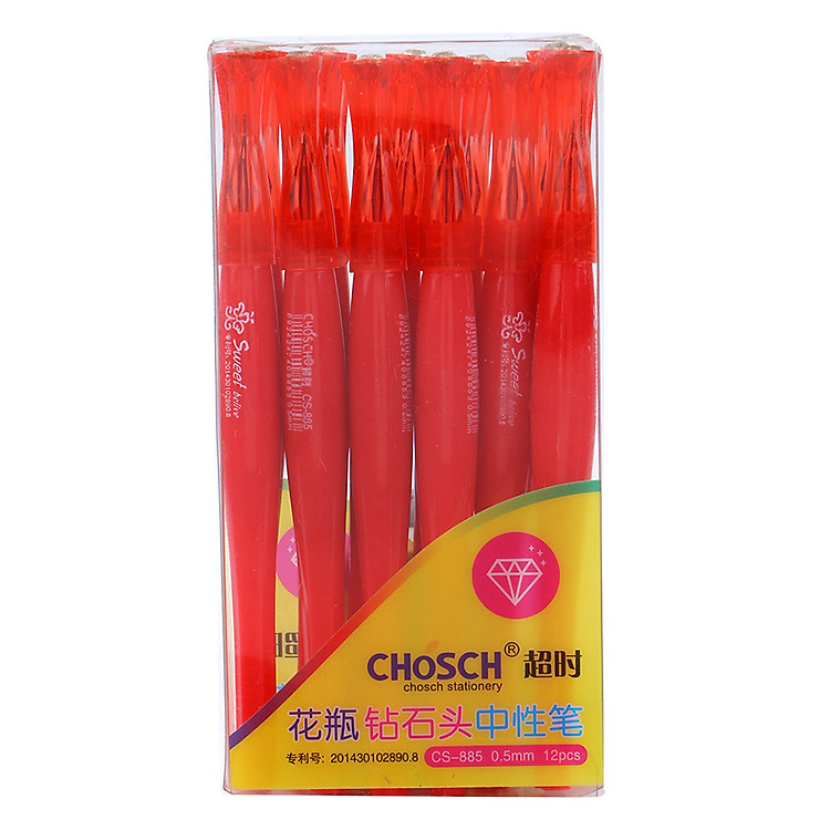 Hộp Viết Kim Cương 885 (12 cây) - Đỏ - Ảnh 5