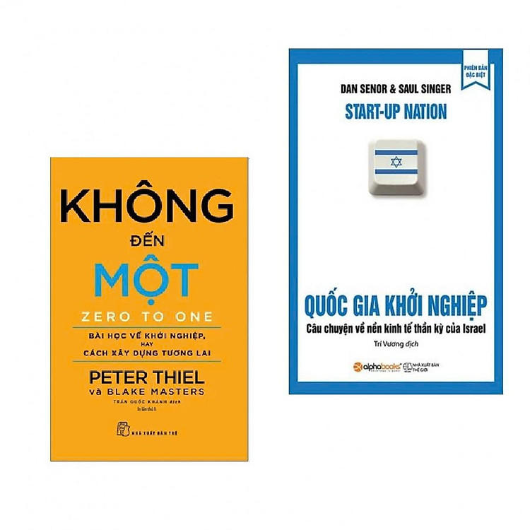 Combo Sách Kinh Tế Hay: Không Đến Một + Quốc Gia Khởi Nghiệp -Start up - (Tặng Kèm Postcard Greenlife)