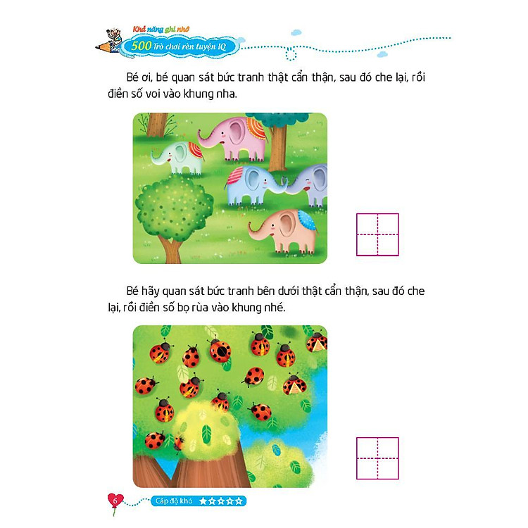 500 Trò Chơi Rèn Luyện IQ Cho Trẻ 4 - 10 Tuổi - Khả Năng Ghi Nhớ - Ảnh 2