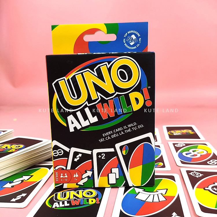 Bộ bài Uno All Wild - Bài Uno 110 lá Tất cả các thẻ đều là thẻ tự do