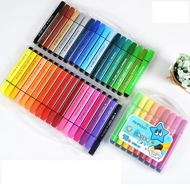 Bộ Bút nước tô màu học sinh , màu sắc tươi tắn, dễ dàng rửa sạch, an toàn cho người sử dụng.