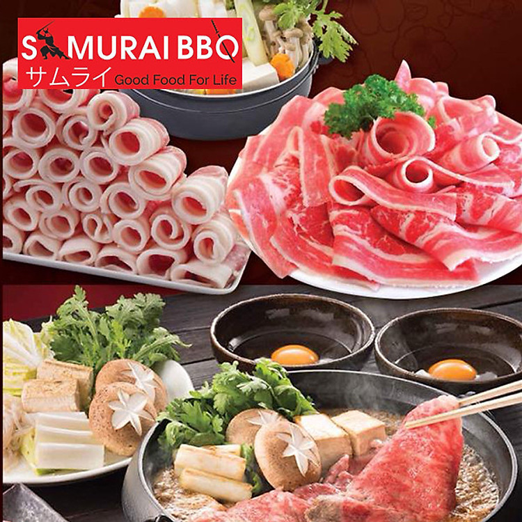 Samurai BBQ - Buffet Tối Lẩu Nướng BBQ Bò Mỹ, Hải Sản Và Sushi Phong Cách Nhật Bản