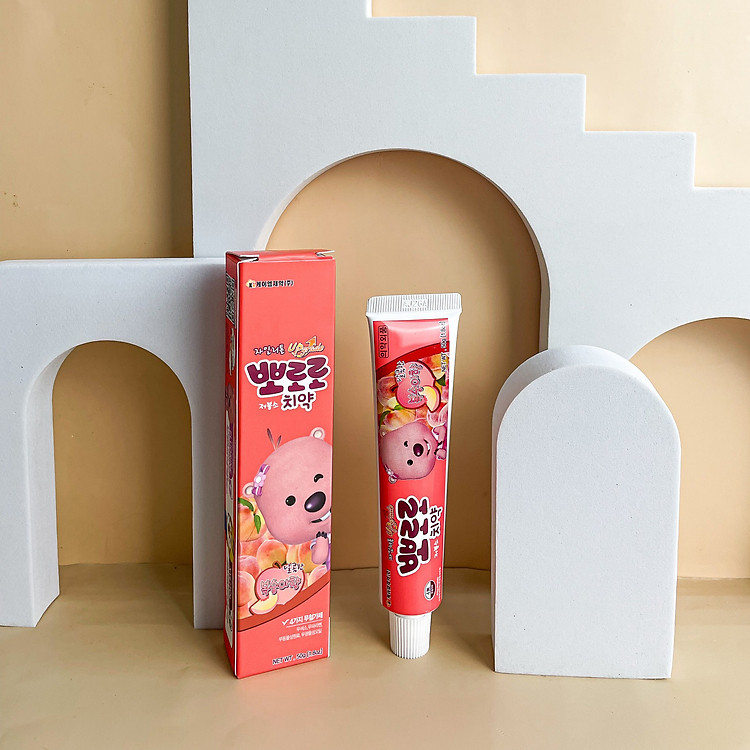 Kem đánh răng Pororo vị Đào 50g Chính hãng Giá rẻ - Hình ảnh 3