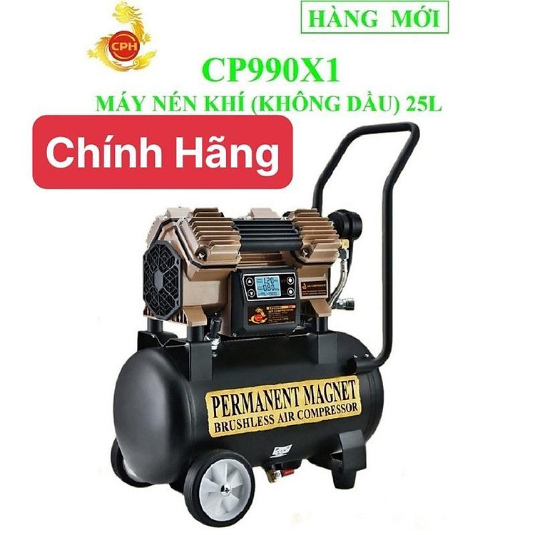 MÁY NÉN KHÍ KHÔNG DẦU KHÔNG CHỔI THAN 1500W 25L CP990X1 CPH (BÌNH HỢP KIM CAO CẤP)- HÀNG CHÍNH HÃNG