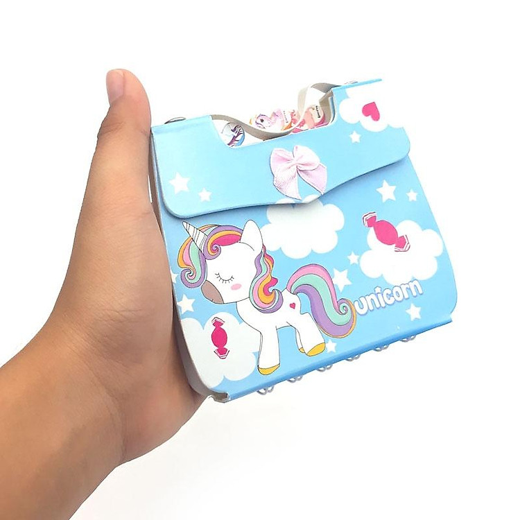 Sổ Lò Xo Có Nút Bấm Unicorn 1257 - Màu Xanh Da Trời - Ảnh 4