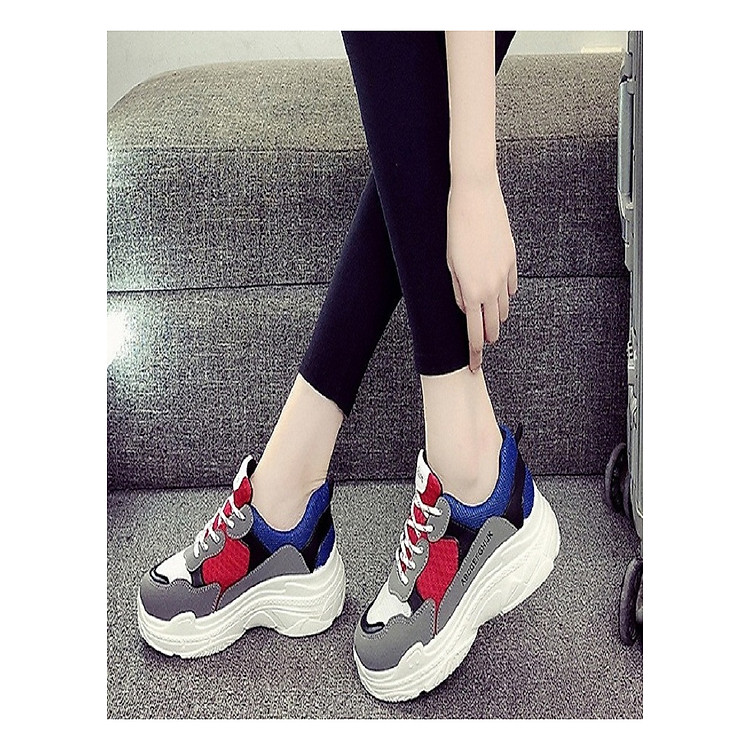 Giày sneaker nữ đế độn cao cấp phong cách Hàn Quốc
