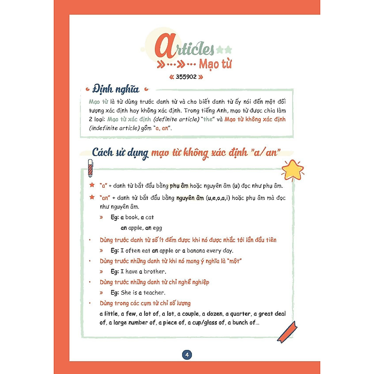 Sổ tay ngữ pháp THCS, tổng ôn ngữ pháp tiếng anh dành cho học sinh THCS - Ảnh 6