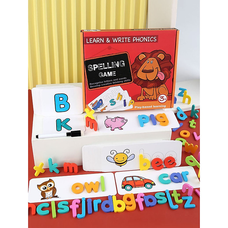 Thẻ trò chơi đánh vần cho trẻ em Spelling Game ( Mẫu 2020) - Bộ Sư Tử Spelling Game - Thẻ Flash Card