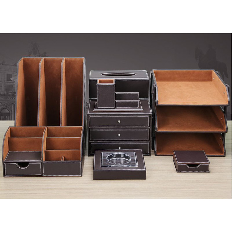 Bộ Văn Phòng Phẩm Da Cao Cấp (8 sản phẩm)