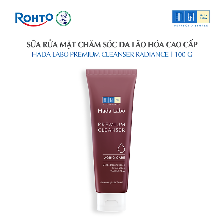 Sữa rửa mặt dưỡng trắng cao cấp Hada Labo Premium Cleanser Radiance 100g