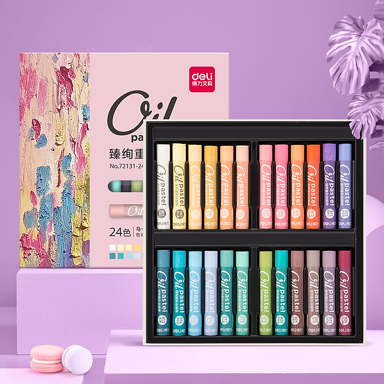 Bút Sáp Dầu Deli 24 Màu (72131) - Ảnh 6