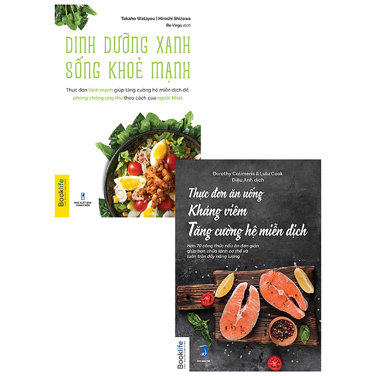 COMBO DINH DƯỠNG XANH SỐNG KHỎE MẠNH + THỰC ĐƠN ĂN UỐNG KHÁNG VIÊM TĂNG CƯỜNG HỆ MIỄN DỊCH (BỘ 2 CUỐN)