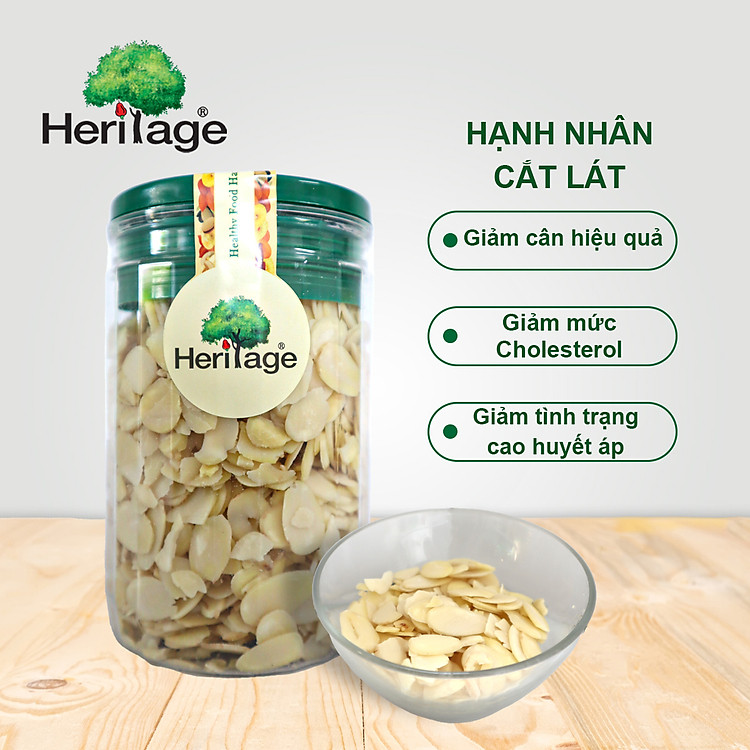 Hạnh Nhân Cắt Lát , sản phẩm của Blue Diamòn Mỹ, gói 1kg , nguyên liệu làm bánh , chè khúc bạch