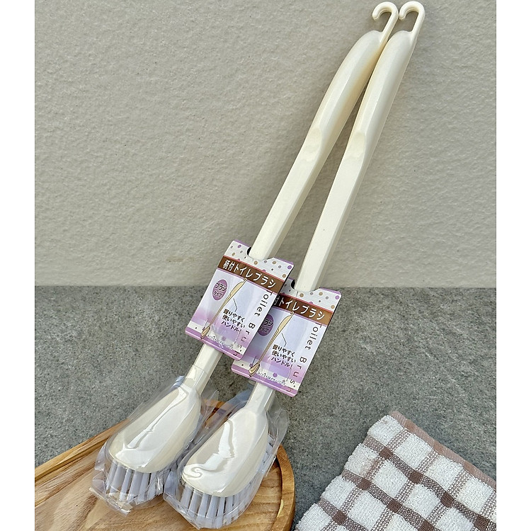 Chổi cọ toilet cán dài, đầu cong Seiwa Pro 40cm - Hàng Nội Địa Nhật Bản