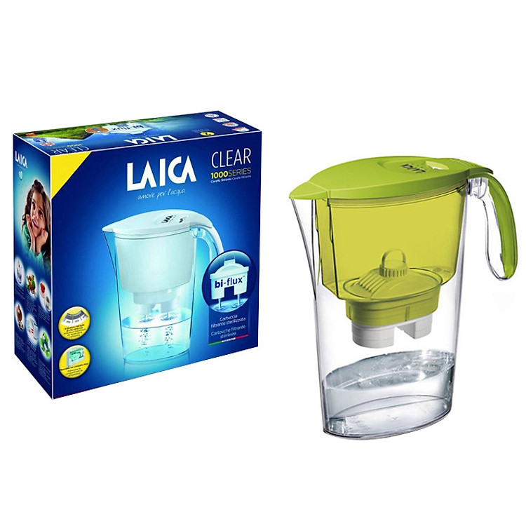 Combo Bình lọc nước LAICA J11A Xanh lá và 02 Lõi lọc nước (MADE IN ITALY)
