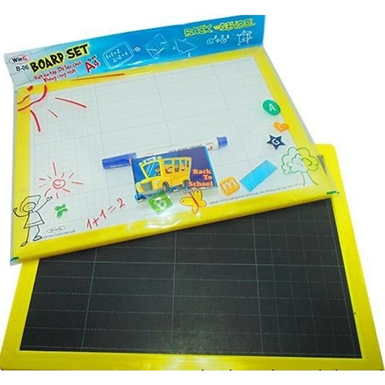COMBO 2 CÁI BẢNG BỘ 2 MẶT WINQ LOẠI LỚN KÈM BÚT LÔNG CHO BÉ