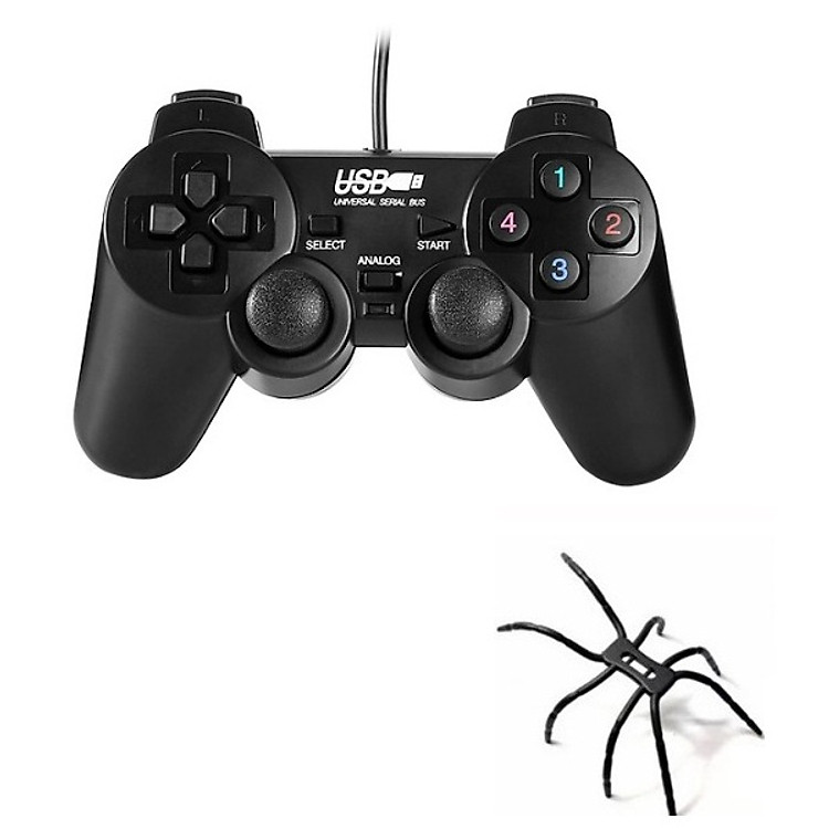 Tay Cầm chơi game cho Laptop và PC cổng USB Tặng giá đở điện thoại