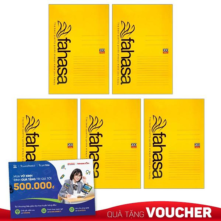 Tập Sinh Viên 4 Ly Ngang 200 Trang (70g/m2) (5 chiếc)