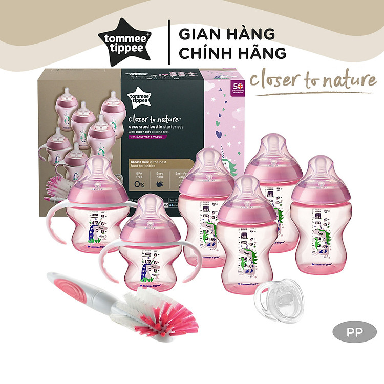 Bình Sữa PPSU Ty Siêu Mềm Tự Nhiên Tommee Tippee Natural Start (Bộ 1 Bình 260ml và 1 Bình 150ml)