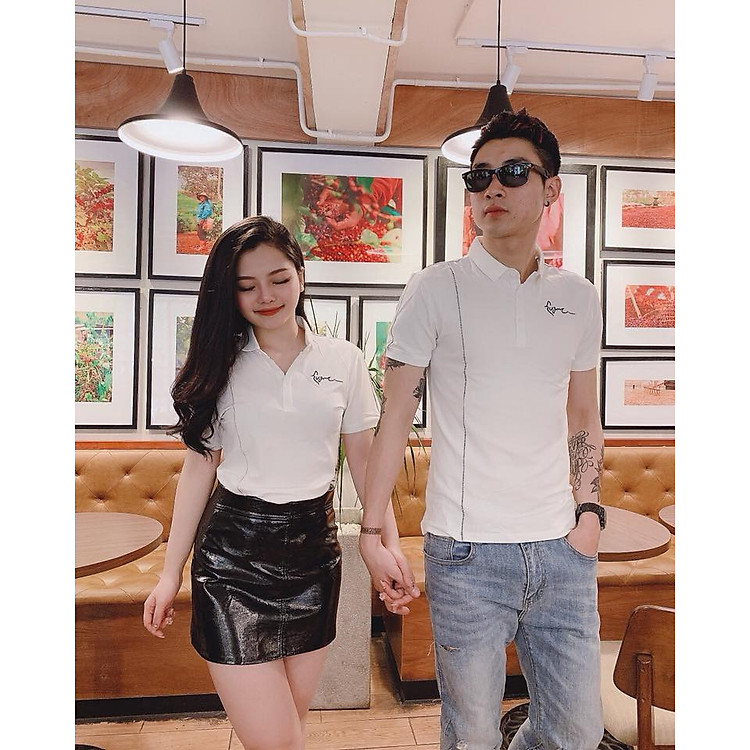 Đồ đôi áo cặp cổ bẻ polo CoupleTina 100% cotton cao cấp