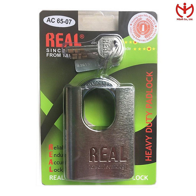 Ổ khóa chống cắt REAL AC 65 thân kẽm rộng 65mm có vai chống cắt - MSOFT