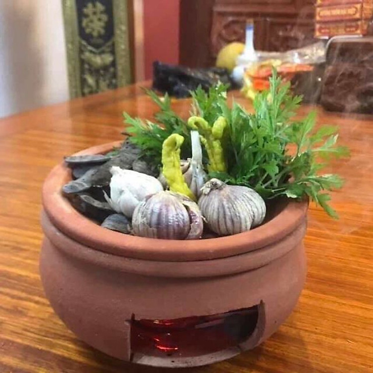 Bếp xông đốt bồ kết chanh sả tươi khử khuẩn không khí (Mầu đất ngẫu nhiên) - BR16cm