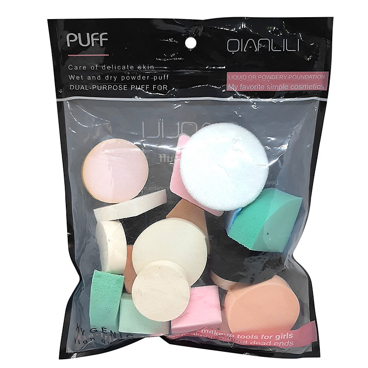 20 món bông phấn trang điểm Puff Hygenic Skin