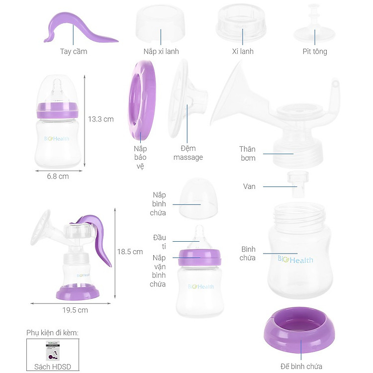 Dụng cụ hút sữa cầm tay Biohealth Uy tín Giá rẻ - Hình ảnh 4