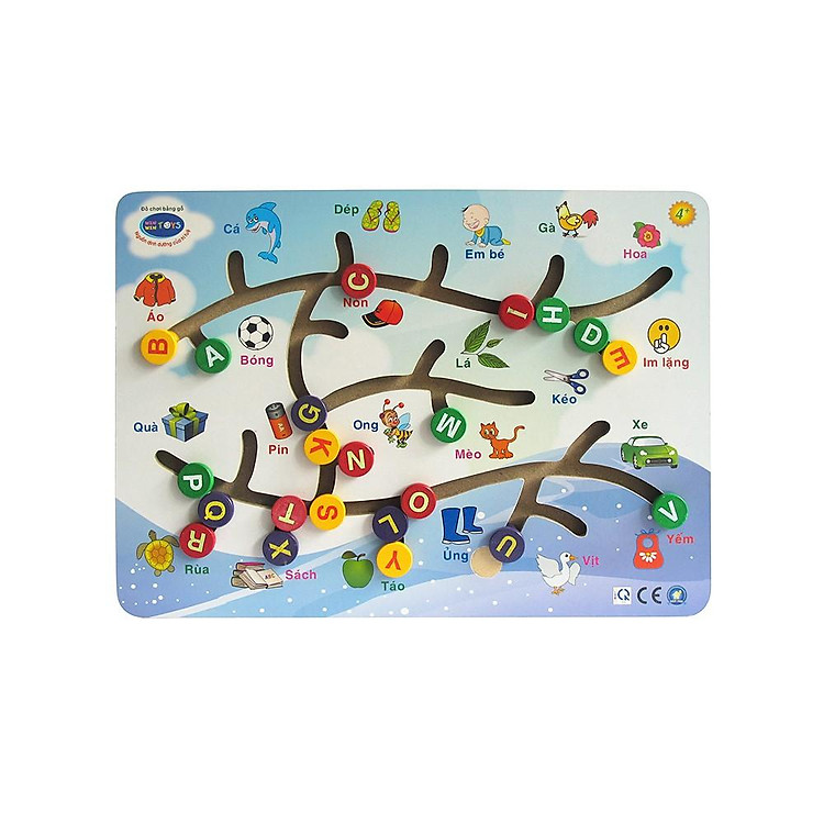Đồ chơi gỗ Đường luồn chữ cái Winwintoys Chính hãng Giá rẻ - Hình ảnh 2